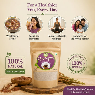 Ragi Flour/Finger Millet/Nachni Flour | Calcium rich atta | Each Pack of 250g