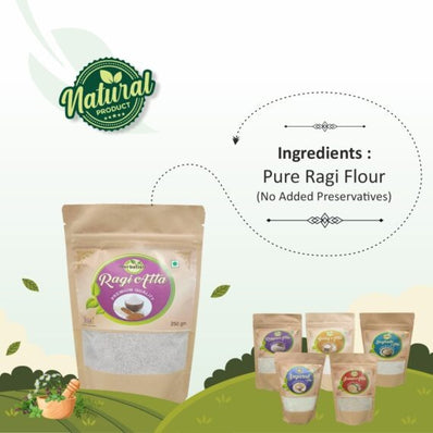 Ragi Flour/Finger Millet/Nachni Flour | Calcium rich atta | Each Pack of 250g